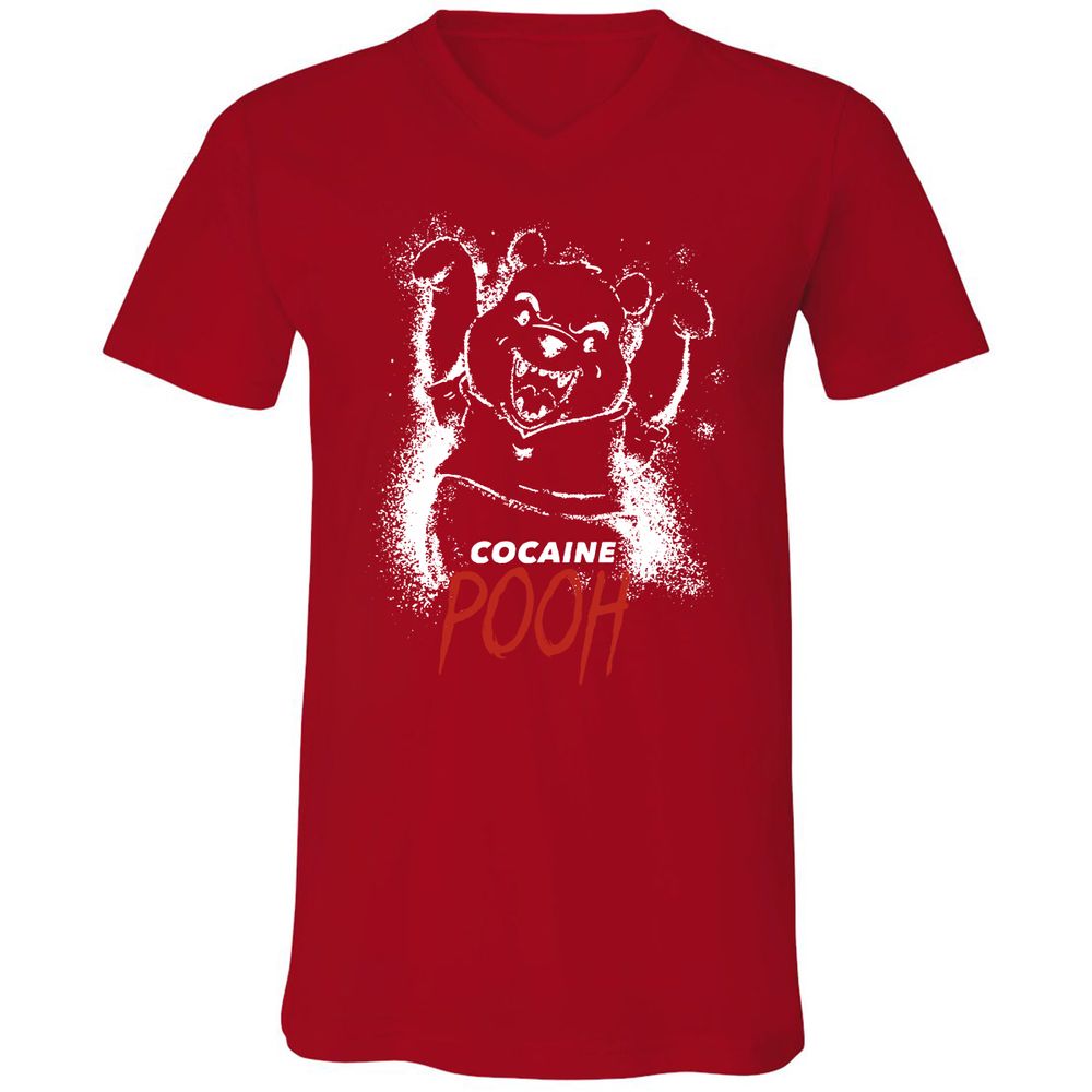 Unisex V-Neck T-Shirt - TD6LDJ6X - Red - 3