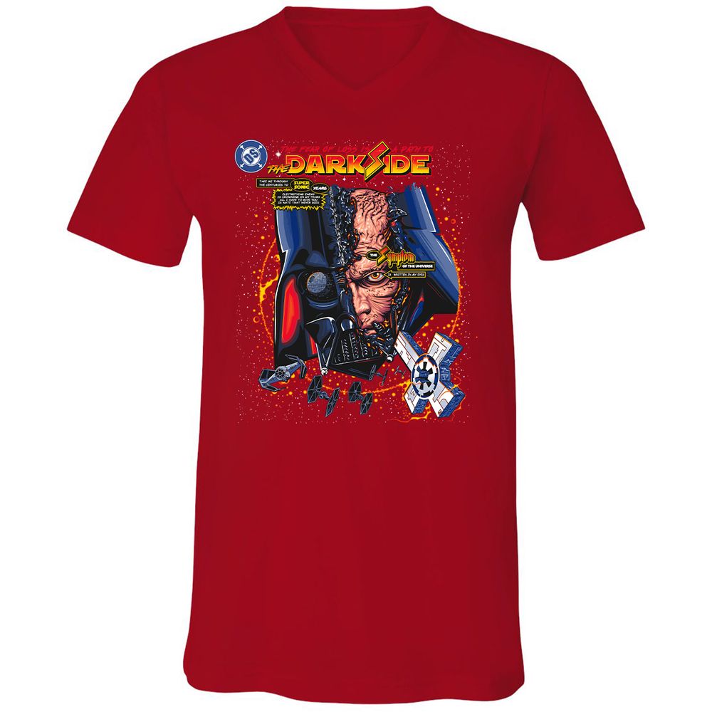 Unisex V-Neck T-Shirt - HKVZE59B - Red - 3