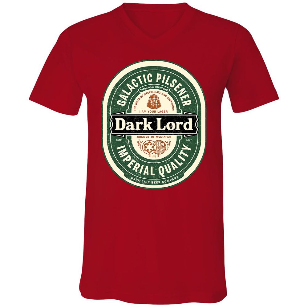 Unisex V-Neck T-Shirt - XUTQ4U7Y - Red - 3