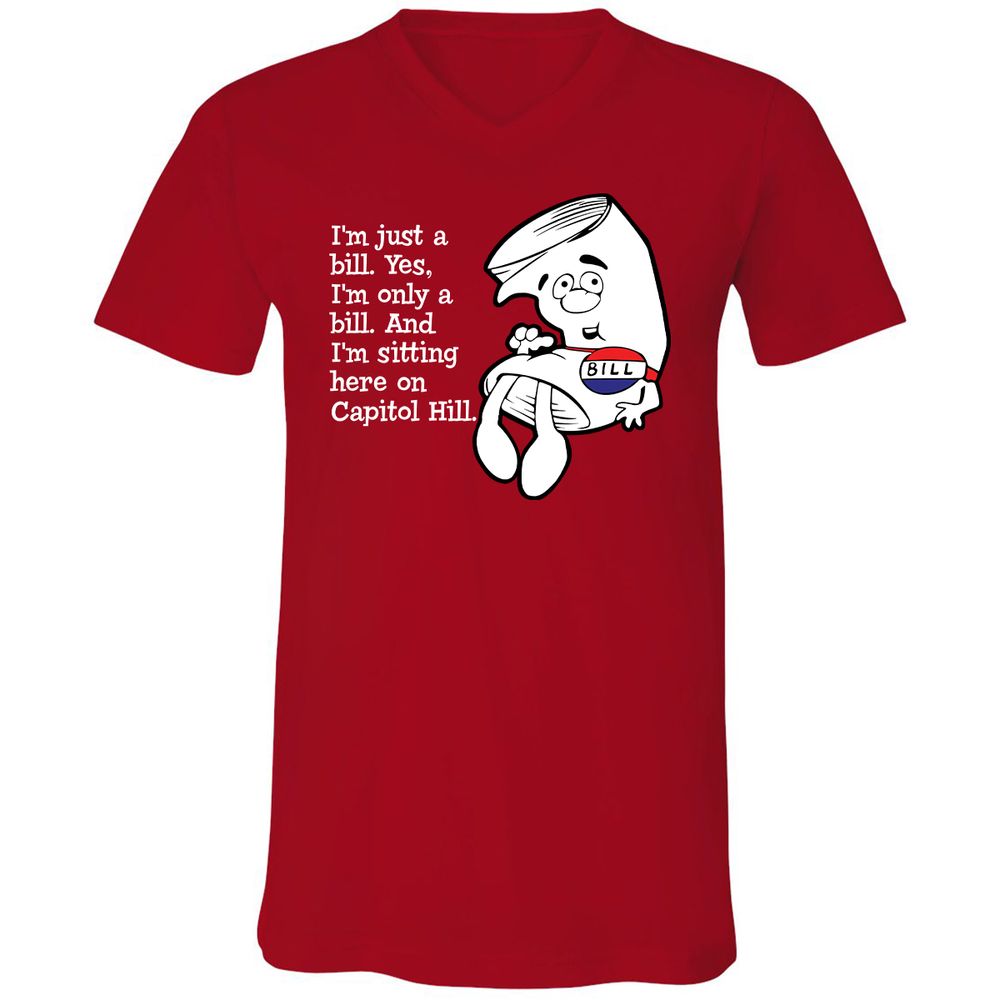 Unisex V-Neck T-Shirt - EWWWJ3TG - Red - 3