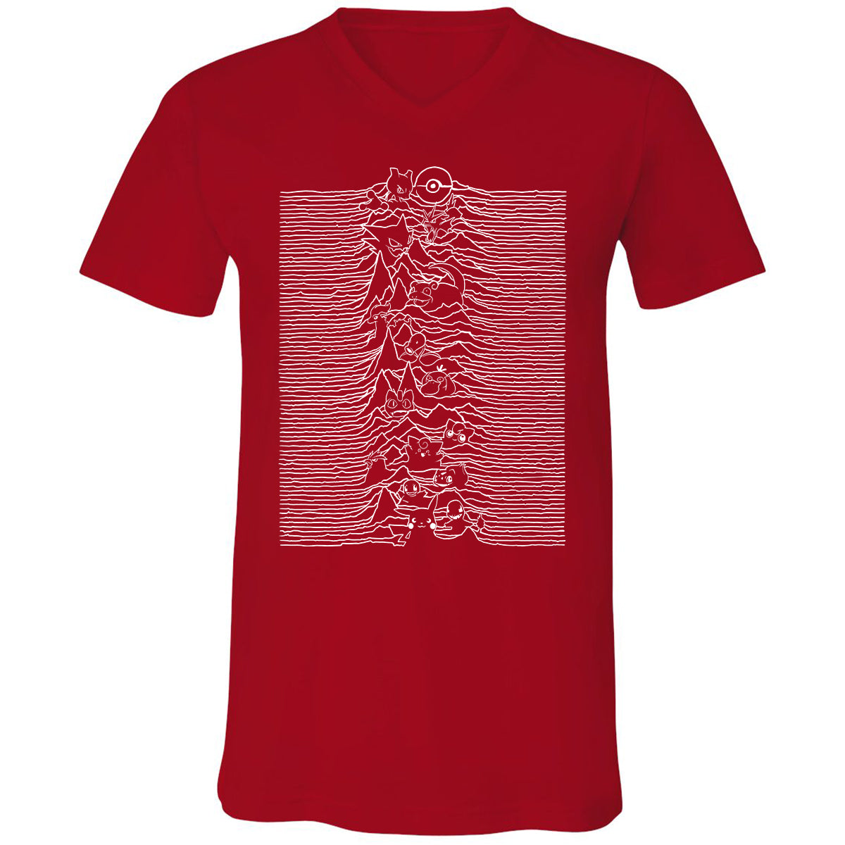 Unisex V-Neck T-Shirt - S5EW5E95 - Red - 3