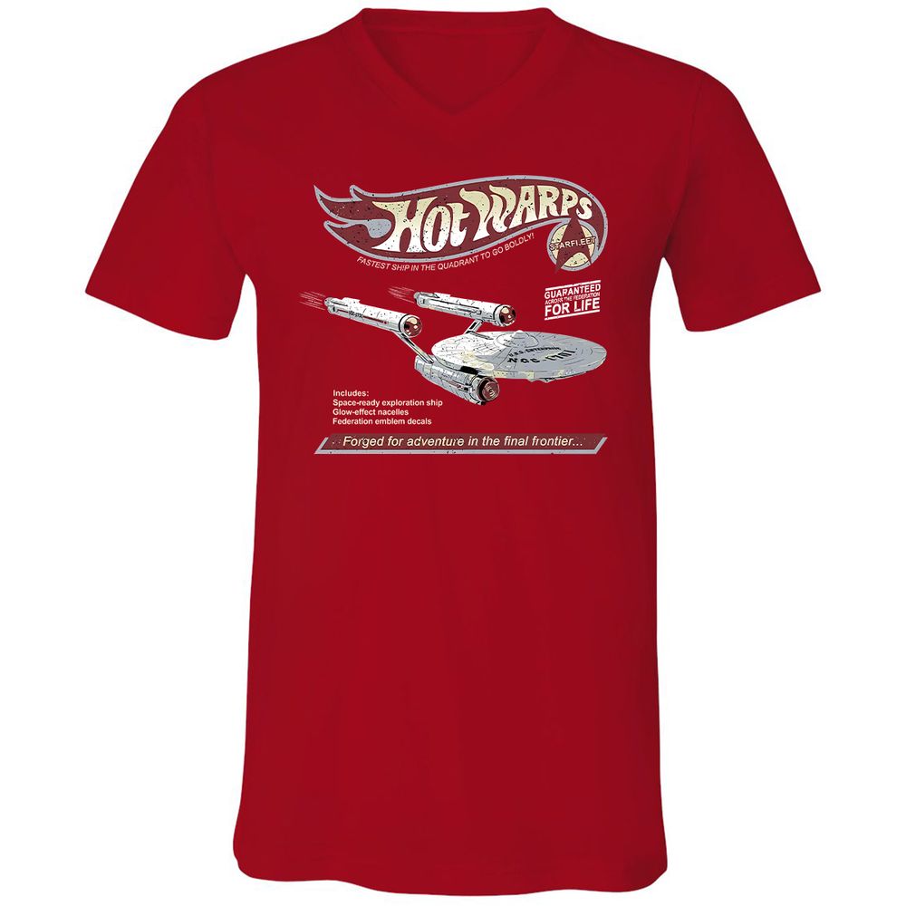 Unisex V-Neck T-Shirt - US63RYY9 - Red - 3