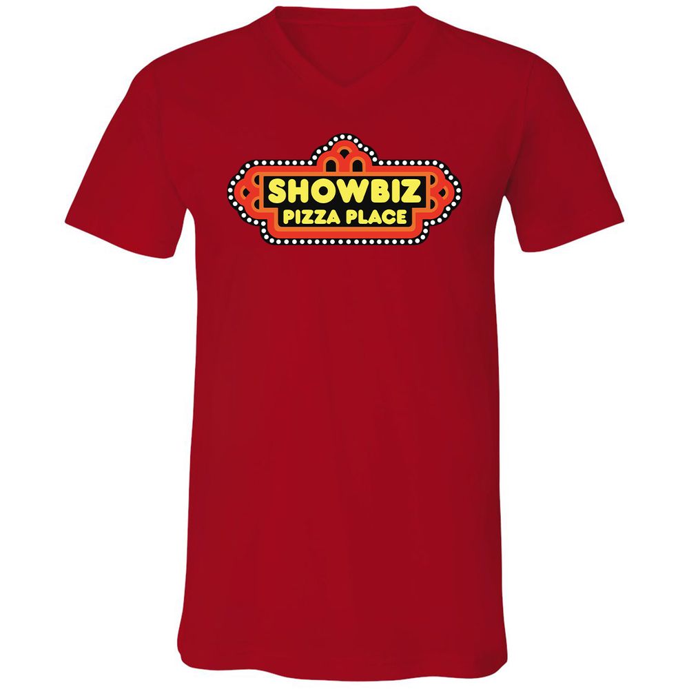 Unisex V-Neck T-Shirt - CNWXB6JX - Red - 3