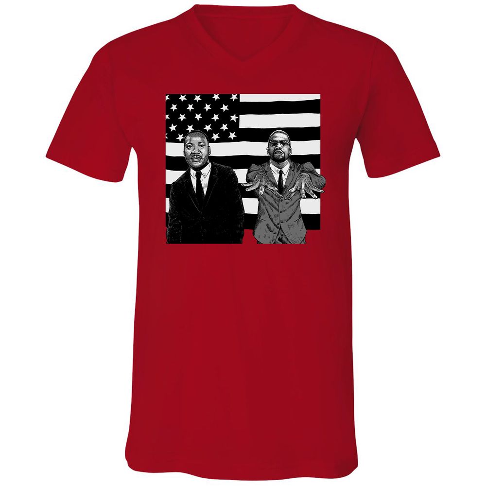 Unisex V-Neck T-Shirt - AVUN24JG - Red - 3