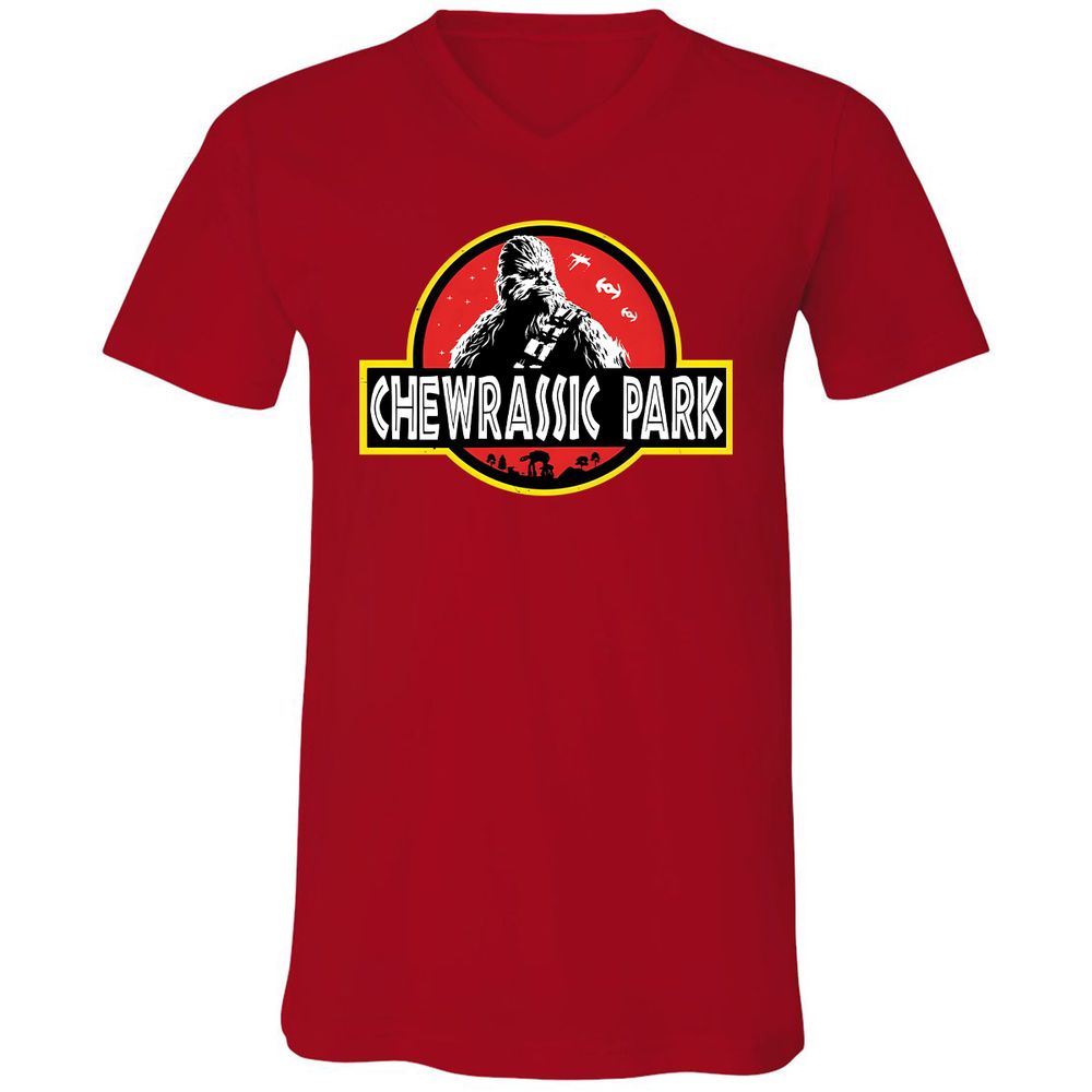 Unisex V-Neck T-Shirt - WJECB9PG - Red - 3