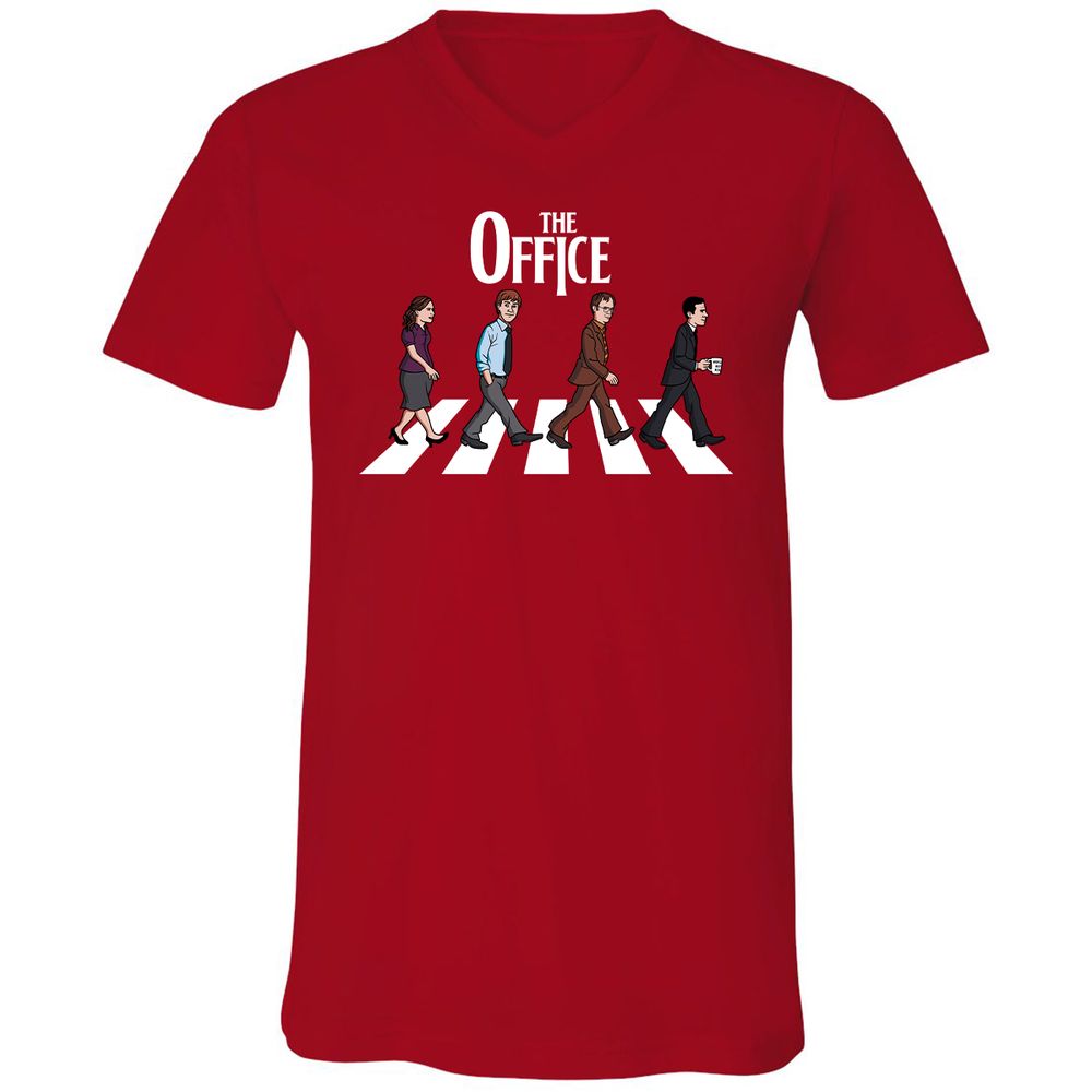 Unisex V-Neck T-Shirt - 4BYWHTRC - Red - 3