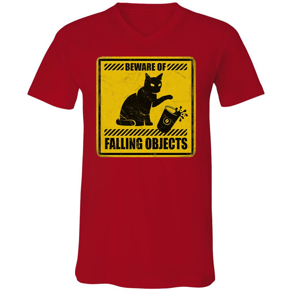 Unisex V-Neck T-Shirt - RV85QVSU - Red - 3