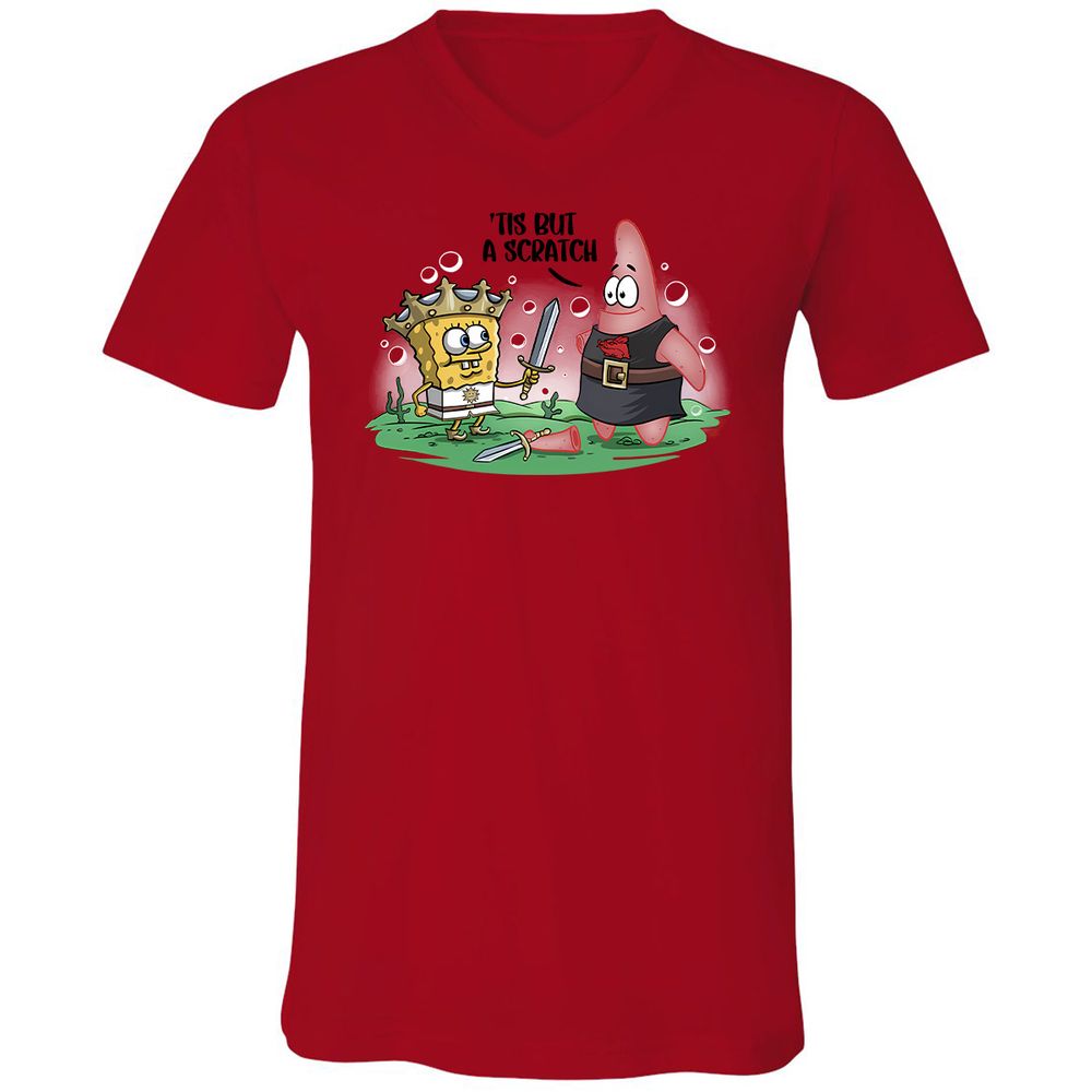 Unisex V-Neck T-Shirt - 3H61MKR8 - Red - 3