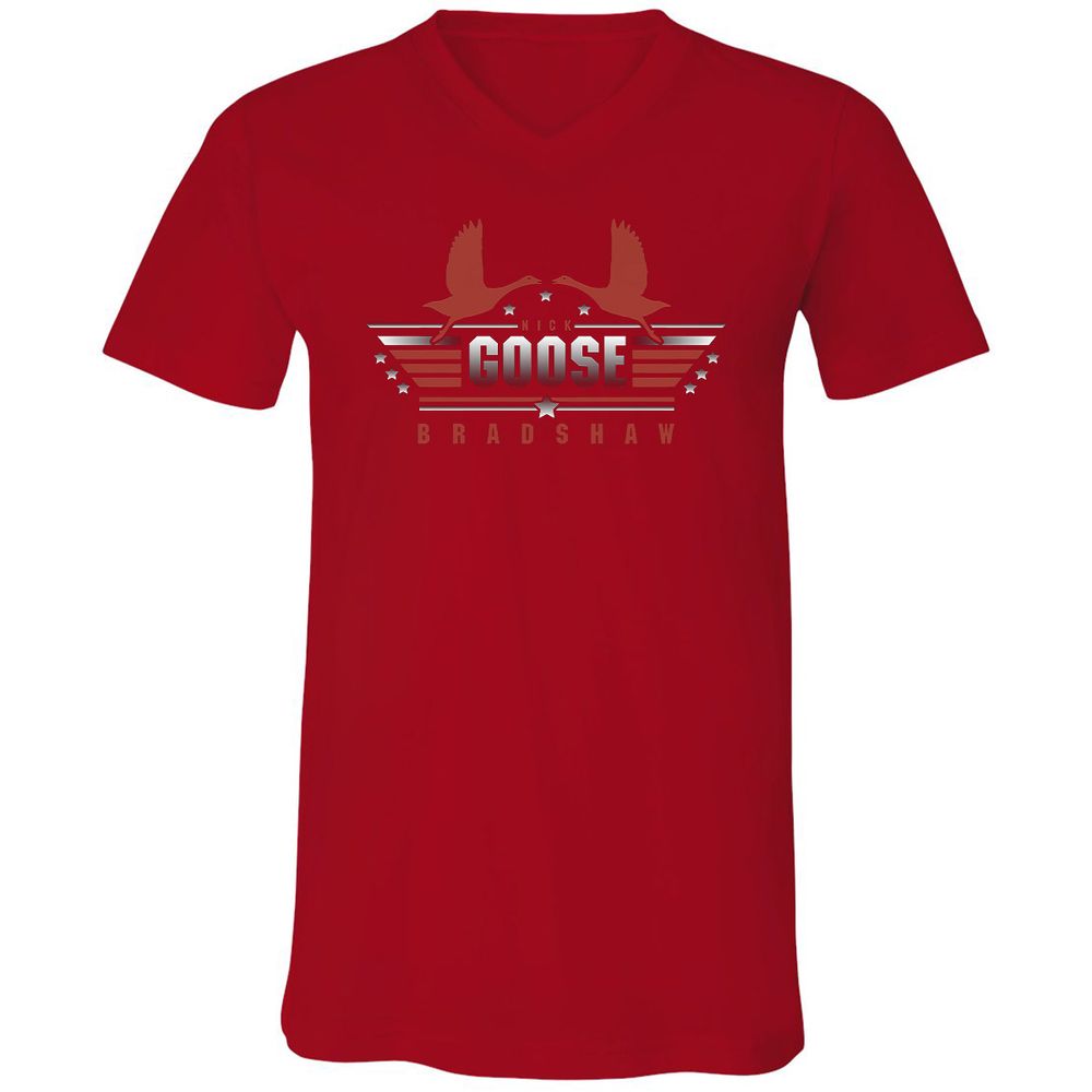 Unisex V-Neck T-Shirt - P6P64REX - Red - 3