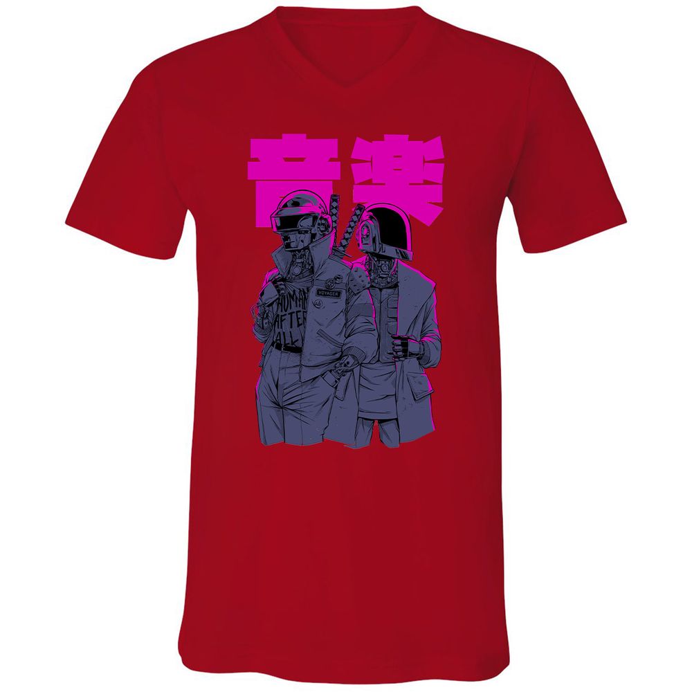 Unisex V-Neck T-Shirt - SA3YMWLJ - Red - 3
