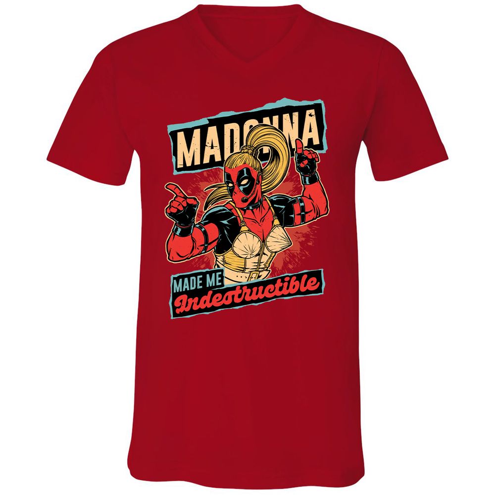 Unisex V-Neck T-Shirt - 56MZ2KV2 - Red - 3