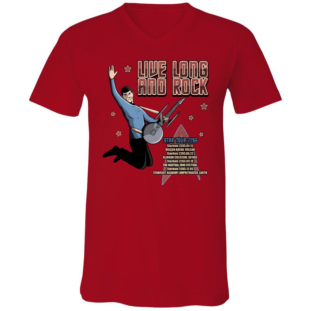 Unisex V-Neck T-Shirt - 5WE671U4 - Red - 3