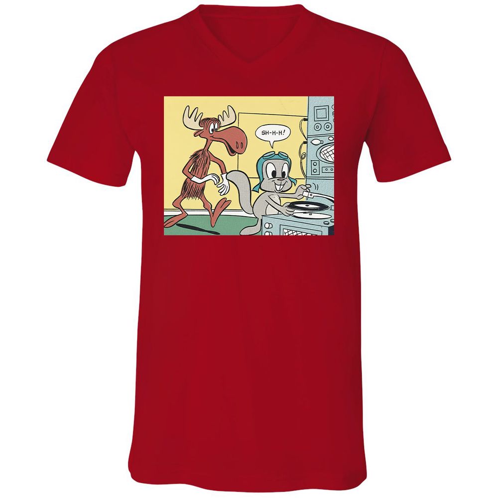 Unisex V-Neck T-Shirt - WCEEEAD6 - Red - 3