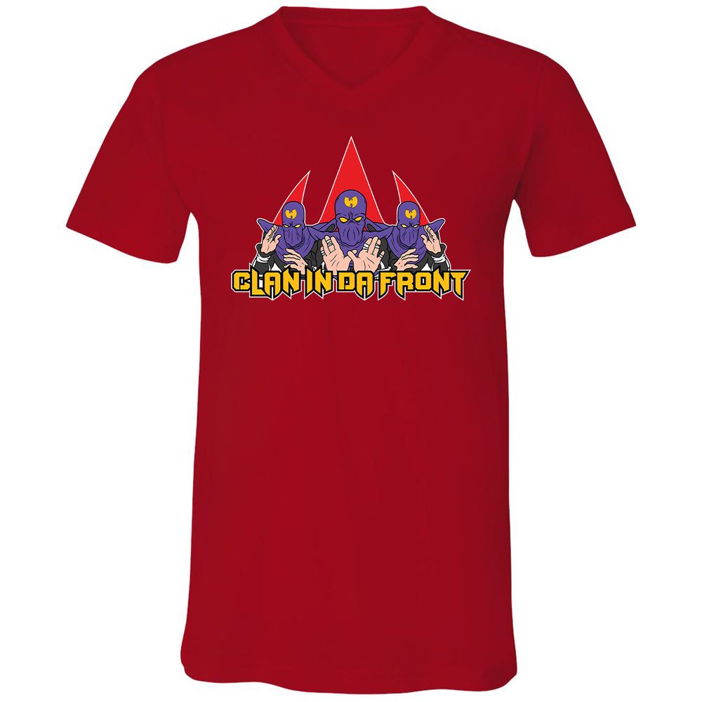 Unisex V-Neck T-Shirt - CRAVB8AX - Red - 3