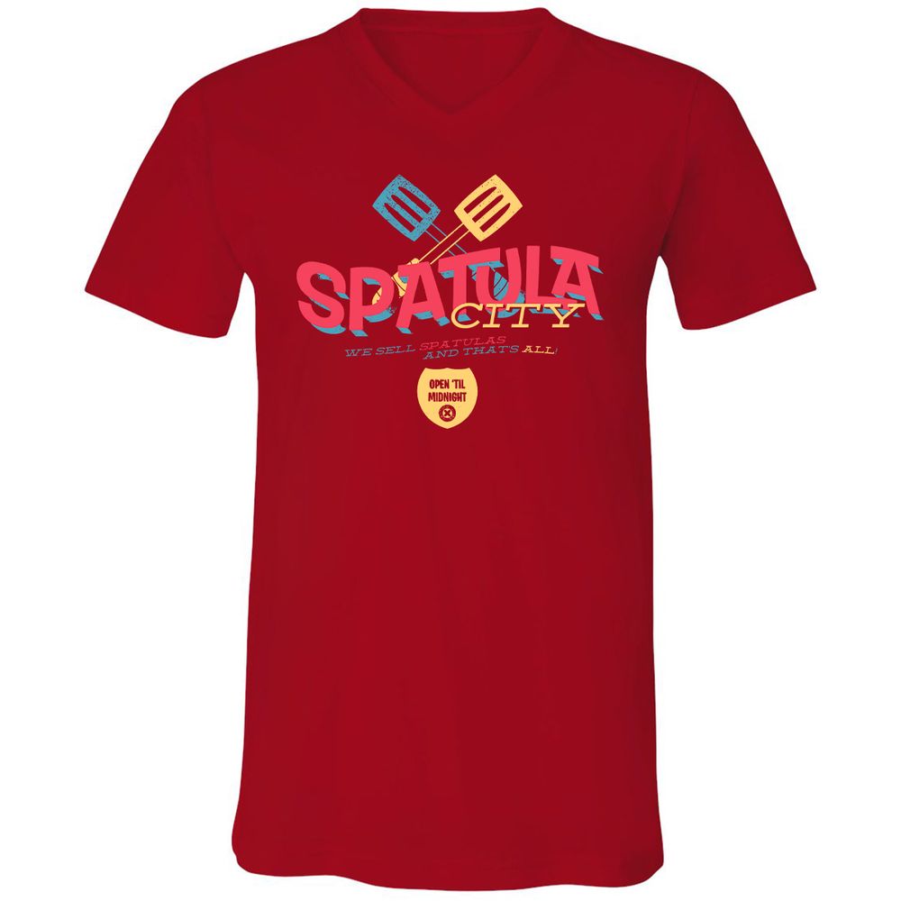 Unisex V-Neck T-Shirt - MPY5R1K1 - Red - 3