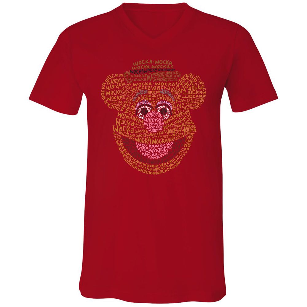 Unisex V-Neck T-Shirt - D1F4ABEG - Red - 3