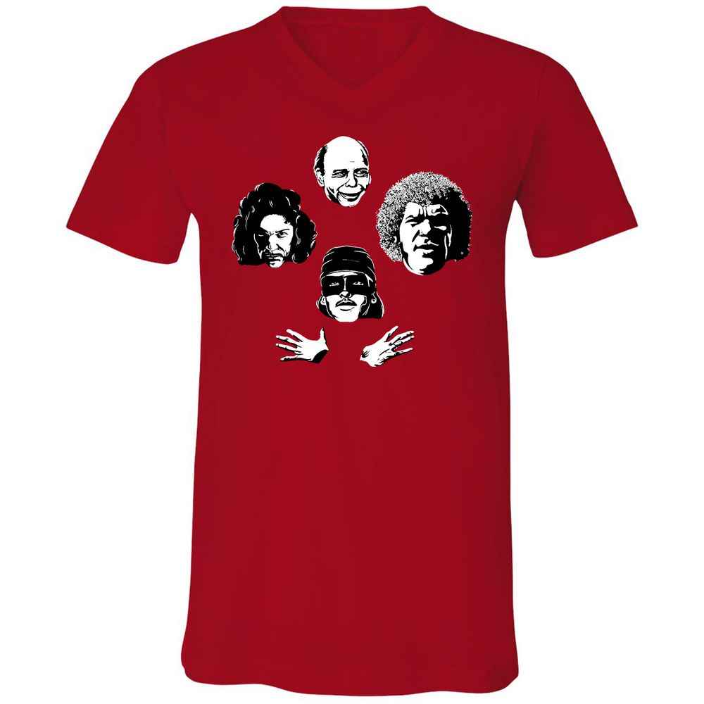 Unisex V-Neck T-Shirt - JFTDFM2X - Red - 3