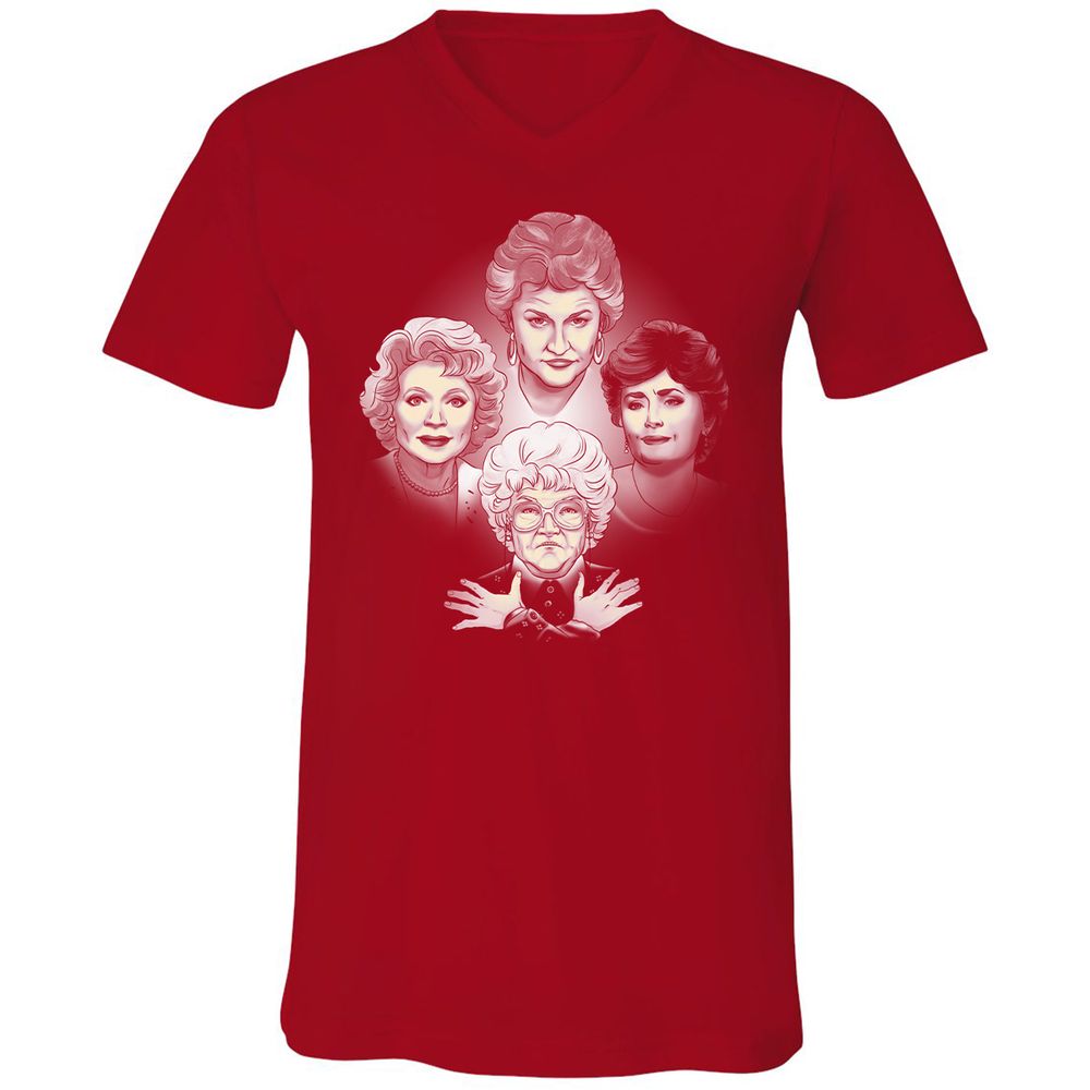 Unisex V-Neck T-Shirt - BH3LFBG5 - Red - 3