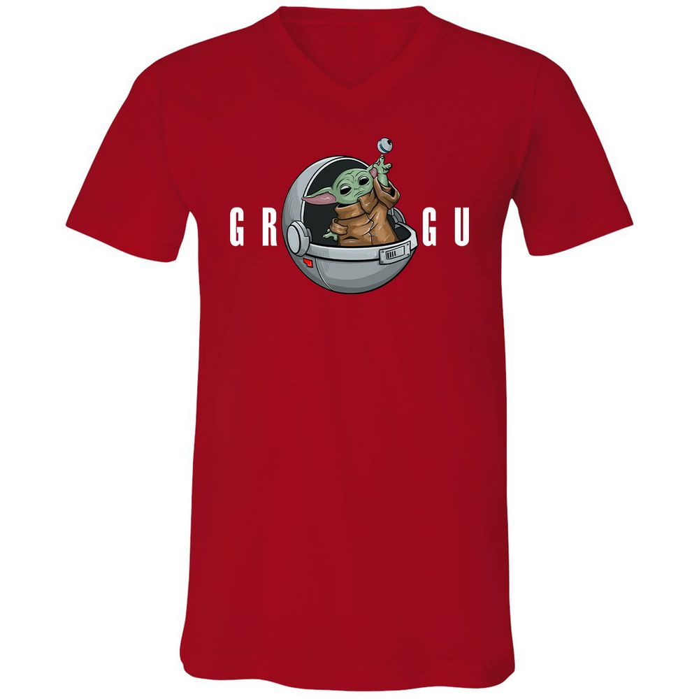 Unisex V-Neck T-Shirt - RQE1MJUL - Red - 3