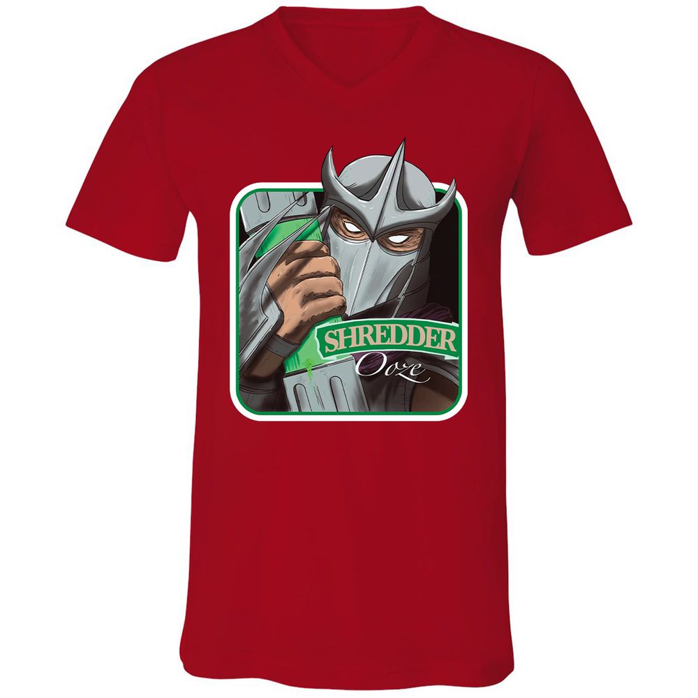 Unisex V-Neck T-Shirt - 45NWF4YQ - Red - 3