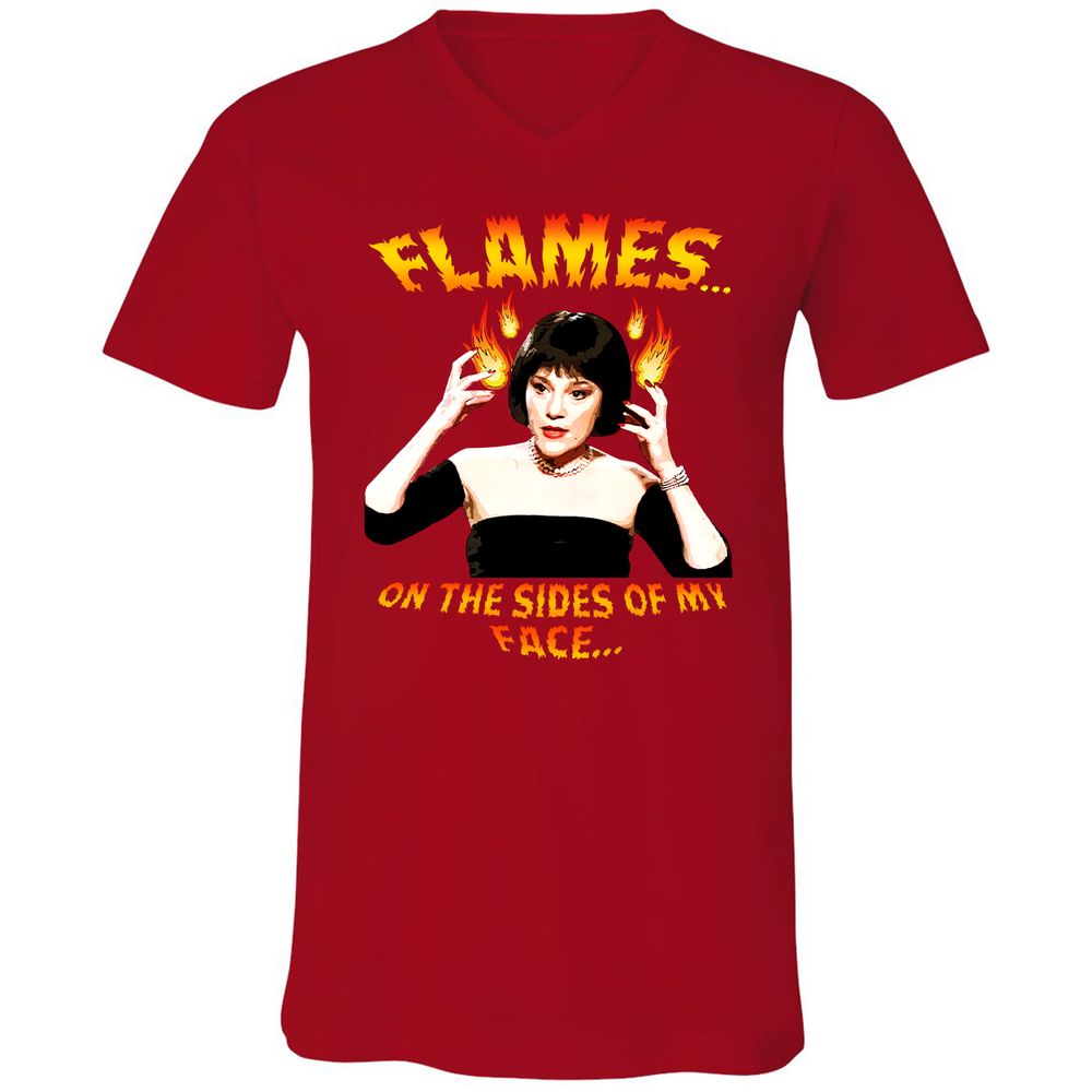 Unisex V-Neck T-Shirt - ZEMMHUQF - Red - 3