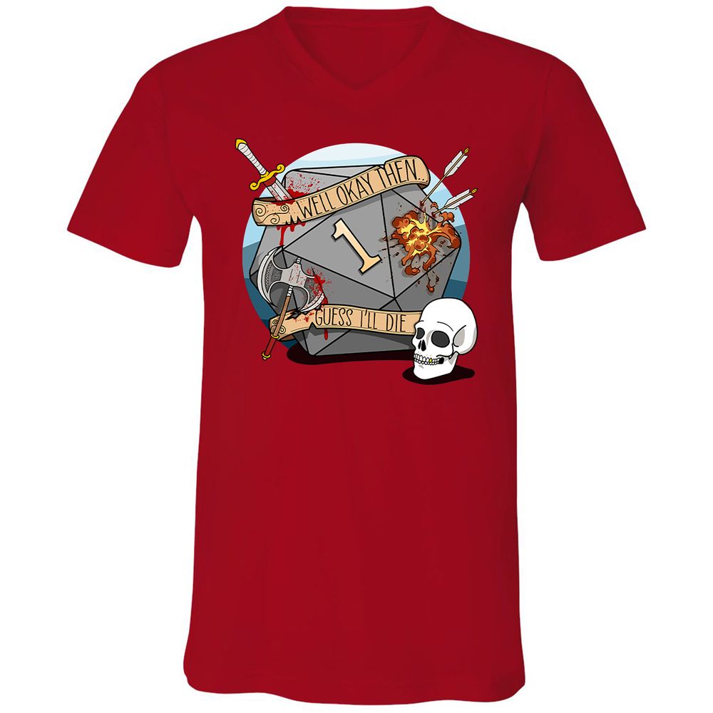 Unisex V-Neck T-Shirt - 2966ZWNB - Red - 3