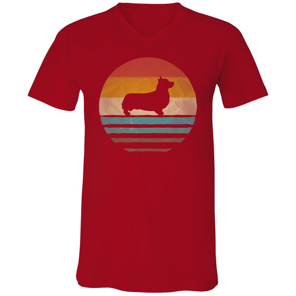 Unisex V-Neck T-Shirt - SUWBVP15 - Red - 3