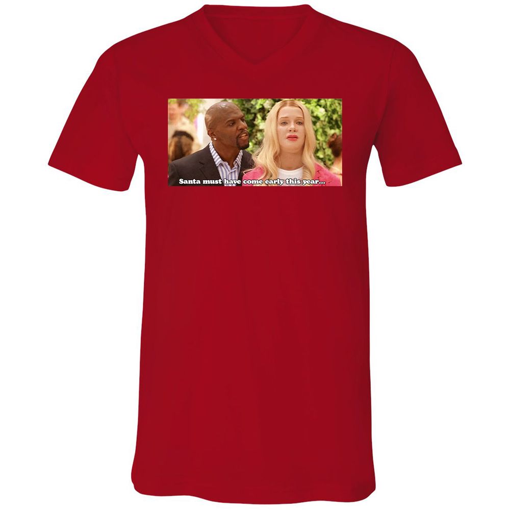 Unisex V-Neck T-Shirt - TX6GL533 - Red - 3