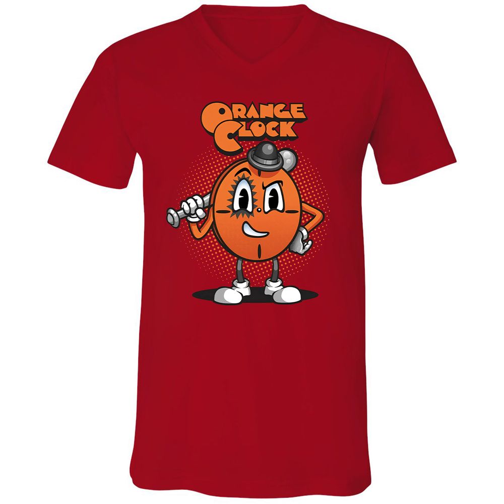 Unisex V-Neck T-Shirt - QWMMLYM9 - Red - 3