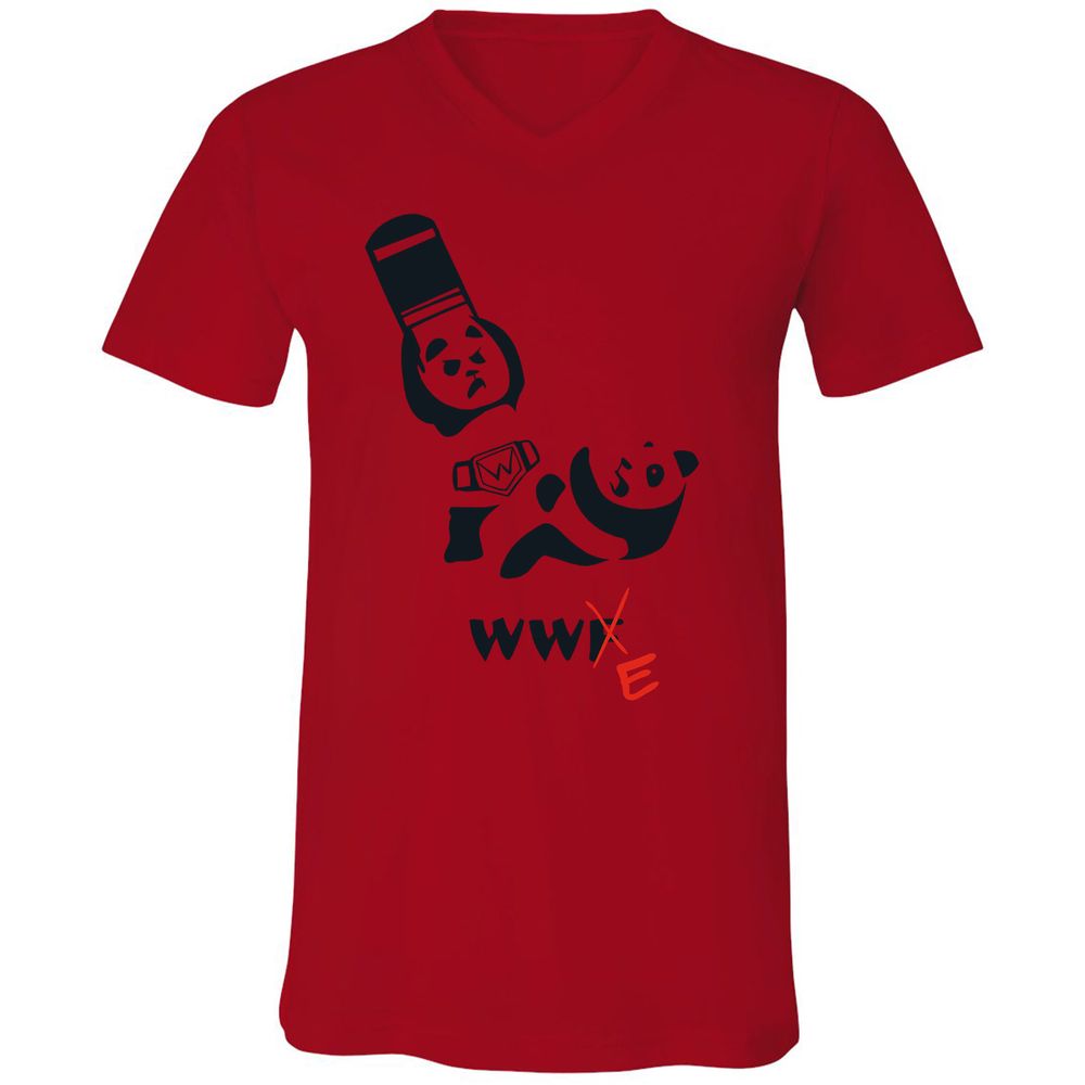 Unisex V-Neck T-Shirt - 8RTZP3EV - Red - 3
