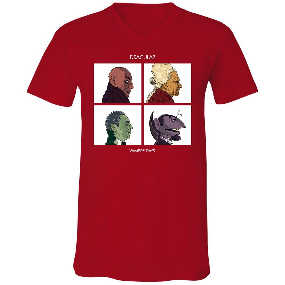 Unisex V-Neck T-Shirt - 9GP53RDJ - Red - 3