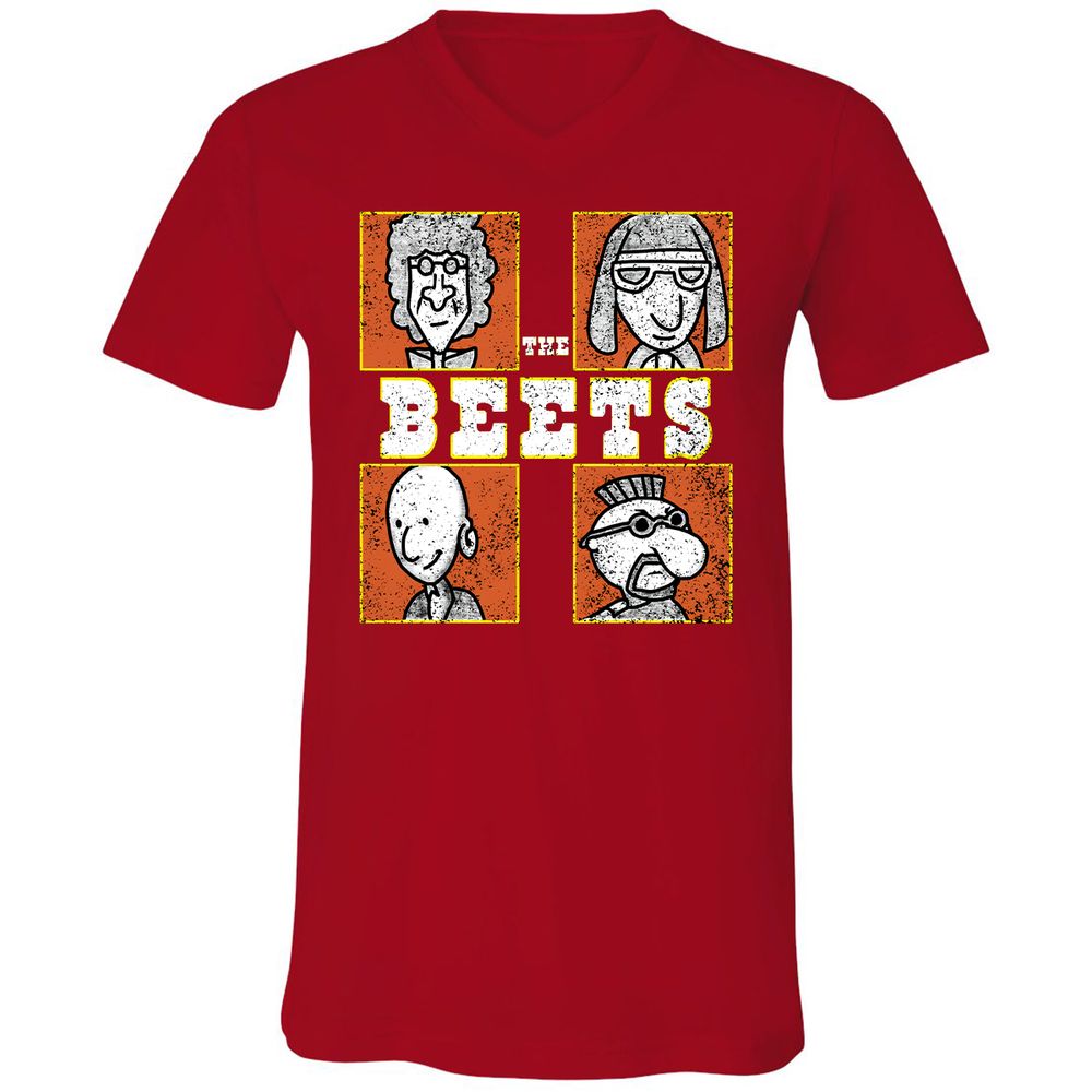 Unisex V-Neck T-Shirt - DE939491 - Red - 3