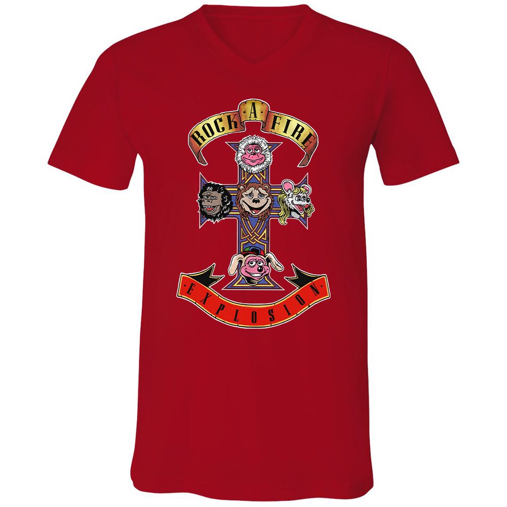 Unisex V-Neck T-Shirt - A41CELKZ - Red - 3