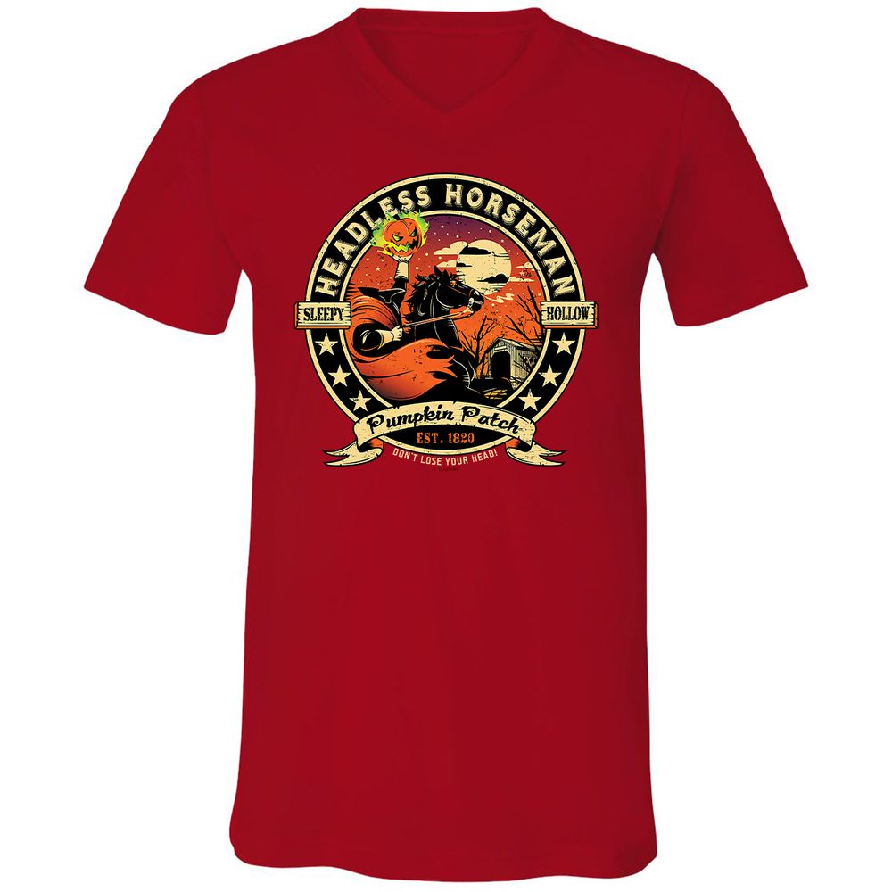 Unisex V-Neck T-Shirt - N5J1YUGM - Red - 3