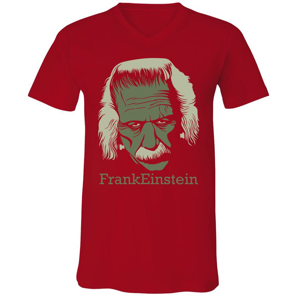 Unisex V-Neck T-Shirt - L35Y4F9U - Red - 3