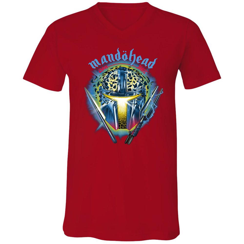 Unisex V-Neck T-Shirt - RM5U8C41 - Red - 3