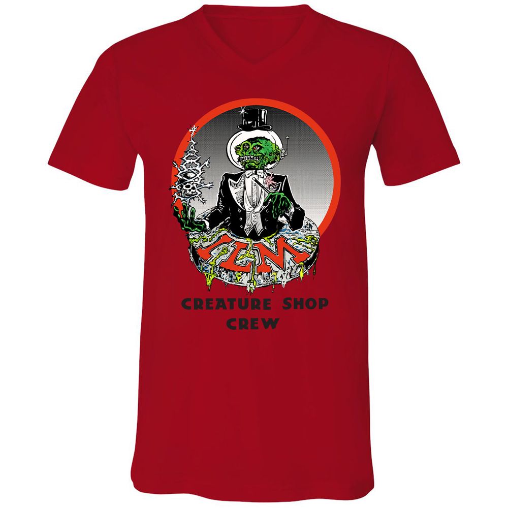 Unisex V-Neck T-Shirt - N8RYYYKM - Red - 3