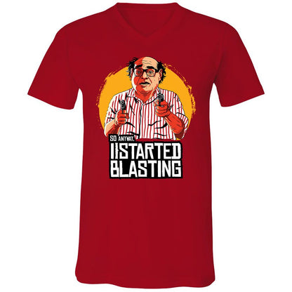 Unisex V-Neck T-Shirt - A918X1JC - Red - 3