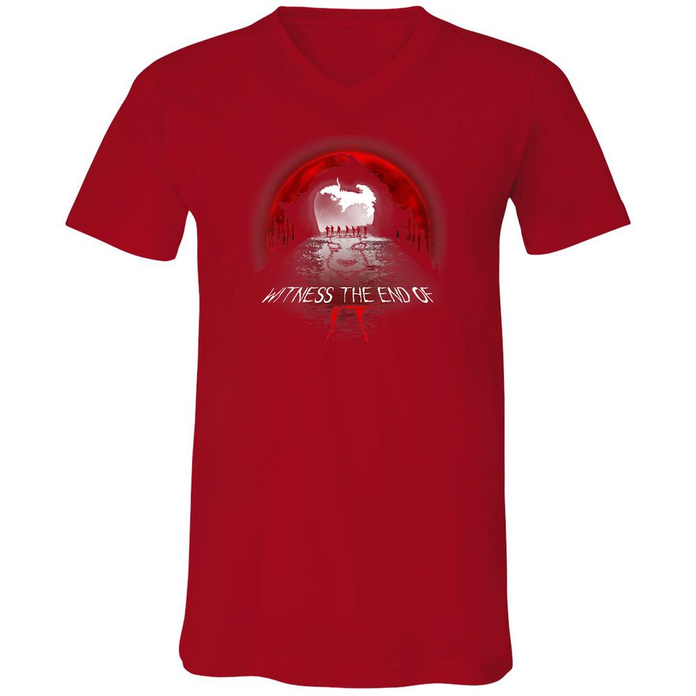 Unisex V-Neck T-Shirt - PSAMY1WP - Red - 3