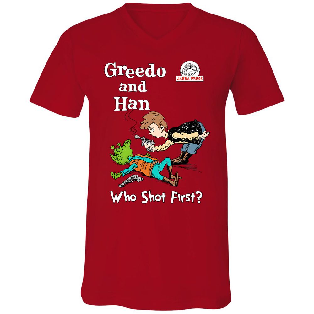 Unisex V-Neck T-Shirt - TGHLAWBE - Red - 3