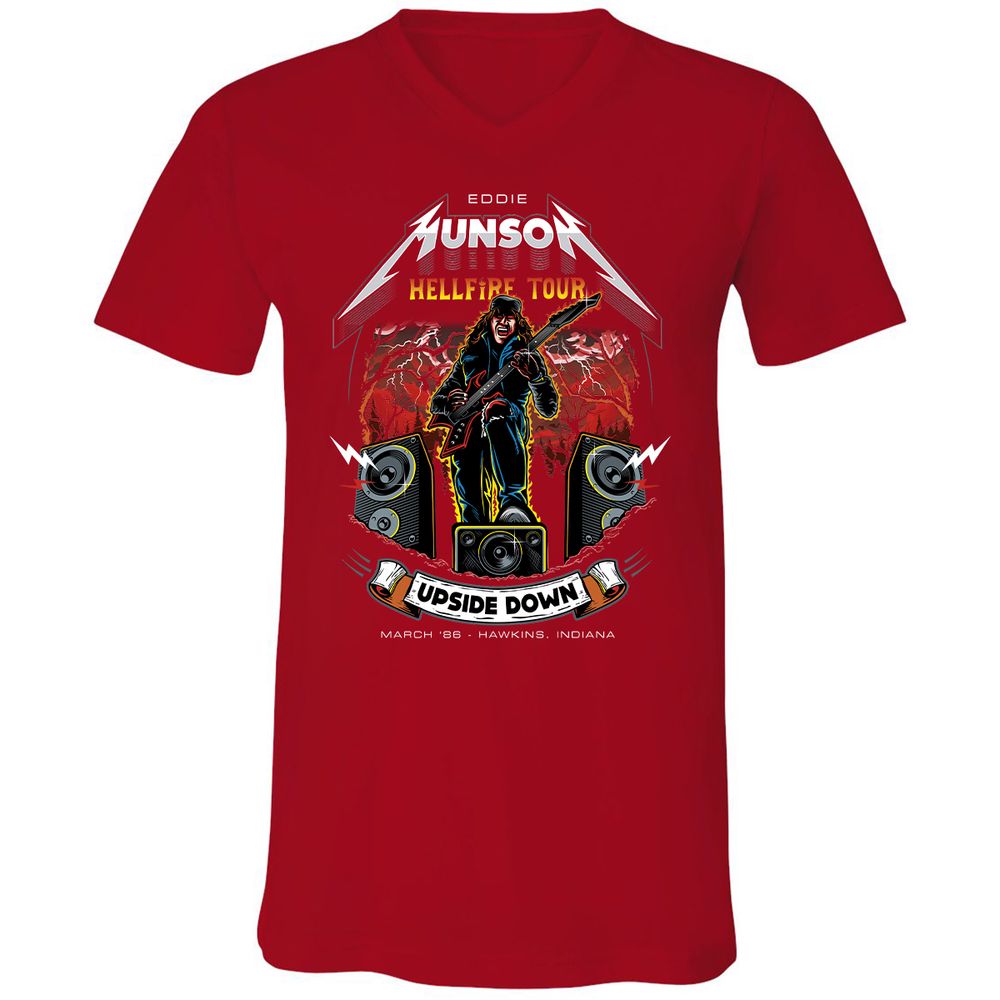 Unisex V-Neck T-Shirt - DTUK2314 - Red - 3