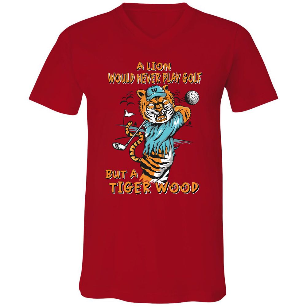 Unisex V-Neck T-Shirt - S5CBJBKR - Red - 3