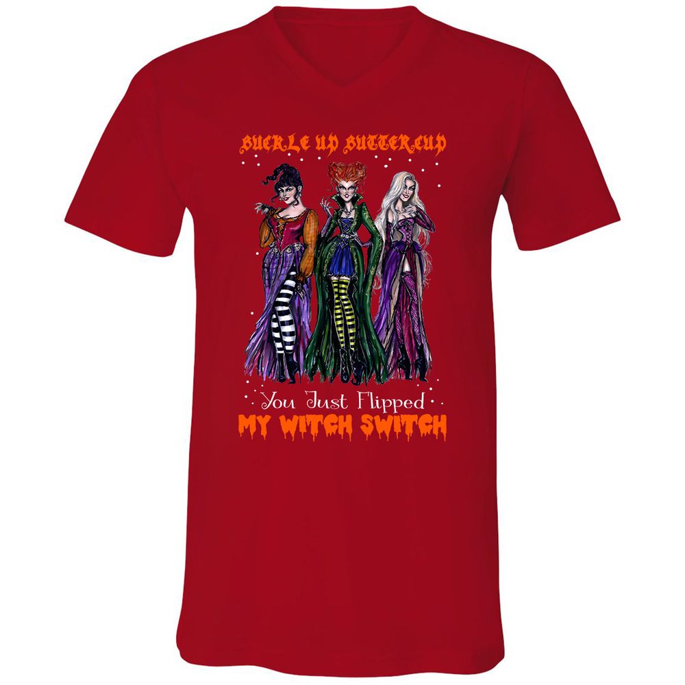 Unisex V-Neck T-Shirt - N7MTNJUT - Red - 3