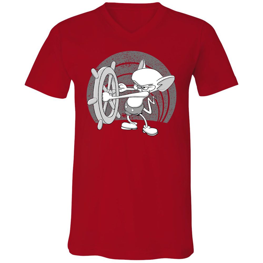 Unisex V-Neck T-Shirt - S1ASR1KT - Red - 3