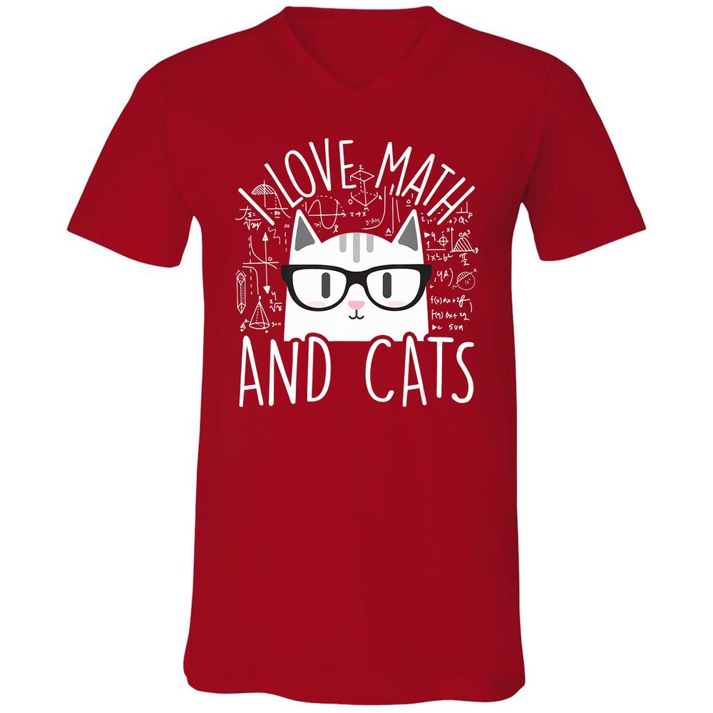 Unisex V-Neck T-Shirt - U1RZVATY - Red - 3