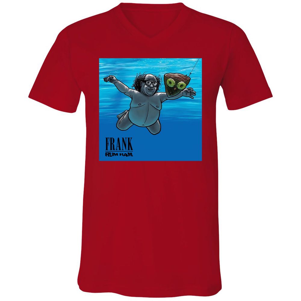 Unisex V-Neck T-Shirt - 98ADVRFA - Red - 3