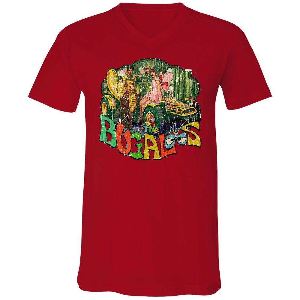 Unisex V-Neck T-Shirt - GQUVJJ9J - Red - 3