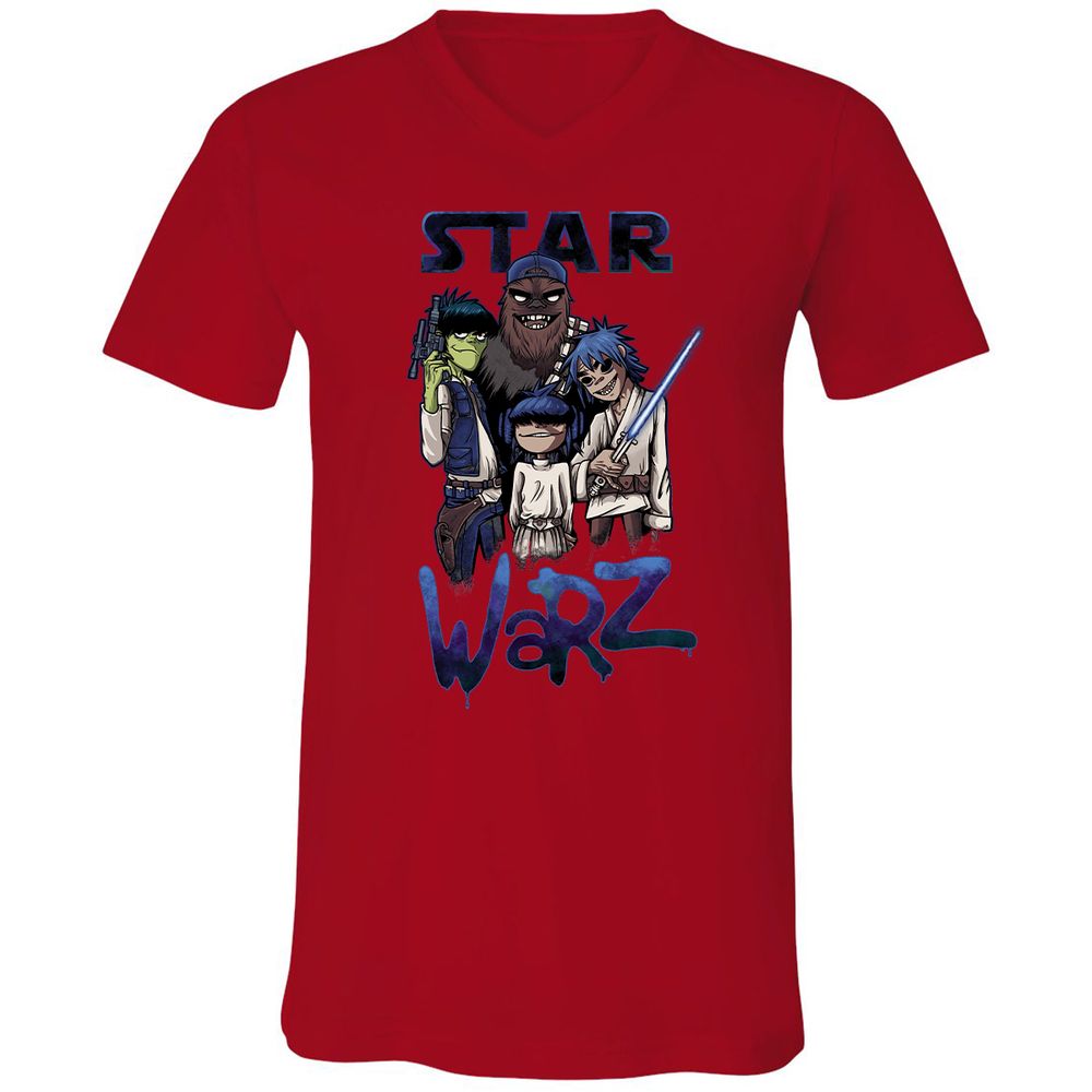 Unisex V-Neck T-Shirt - JU23ZCYD - Red - 3