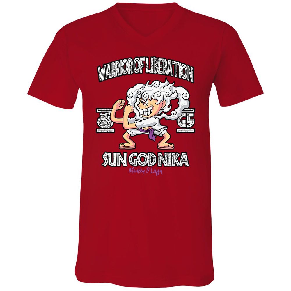 Unisex V-Neck T-Shirt - VB98SZTS - Red - 3