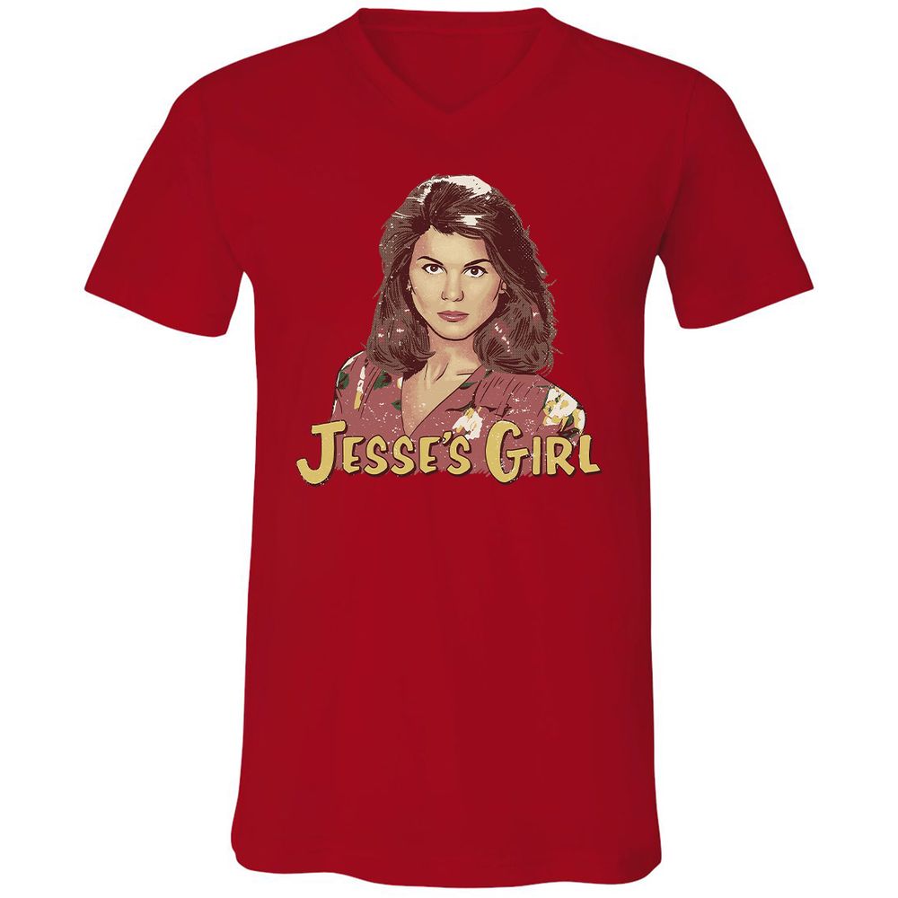 Unisex V-Neck T-Shirt - 6N1RHJH5 - Red - 3
